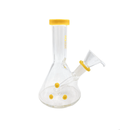 6'' Rock Glass Mini Beaker Dots - Toker Supply