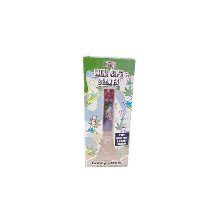 Beaker Mini Waterpipe 2 In 1 Honey Straw & Hand Pipe - Toker Supply