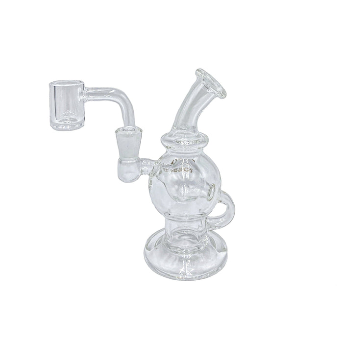 Rock Glass 5" Double Dome Recycler - Toker Supply