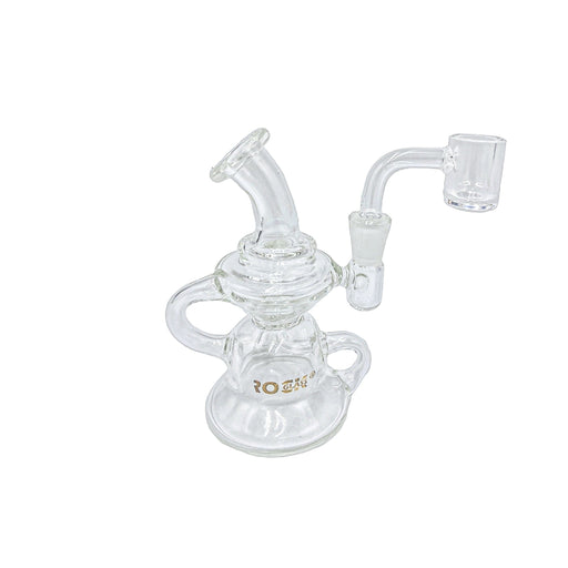 Rock Glass 5" Two Layer Recycler - Toker Supply
