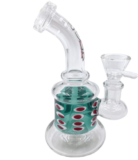 Rock Glass 6" Spotted Mini Bong - Toker Supply