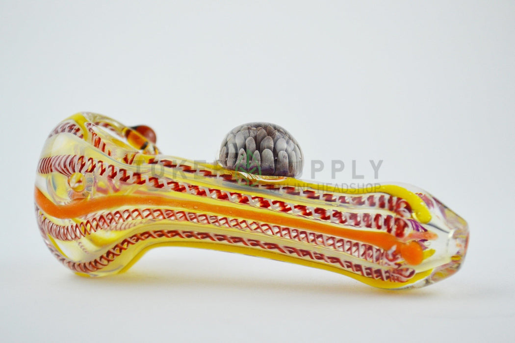 Implosion Marble Spiral Glass Pipe - Toker Supply