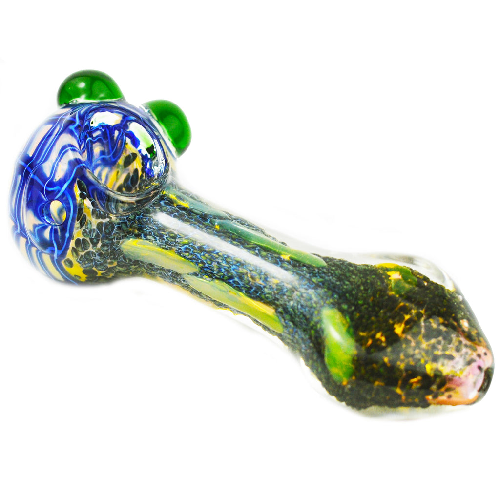 Twisted Glass Tobacco Pipe Mixed Colors (12pcs/display)