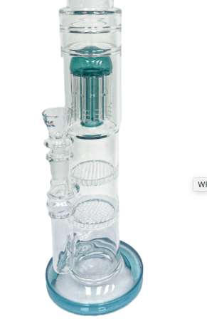 Rock Glass Tree Perc to Double HoneyComb  20'' - Toker Supply