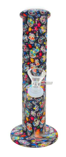 Silicone Funky Design Straight Tube Bong - Toker Supply