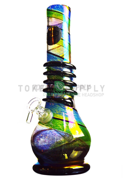 Striped Colored Glass Water Pipe