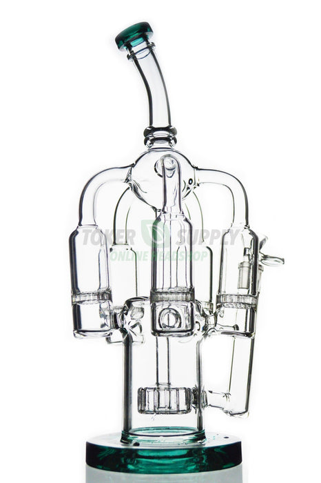 The Super Thick "Chandelier" Honeycomb Showerhead Recycler Water Pipe