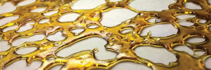 close up view of dab oil