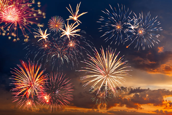 fireworks in the sky on July 4th