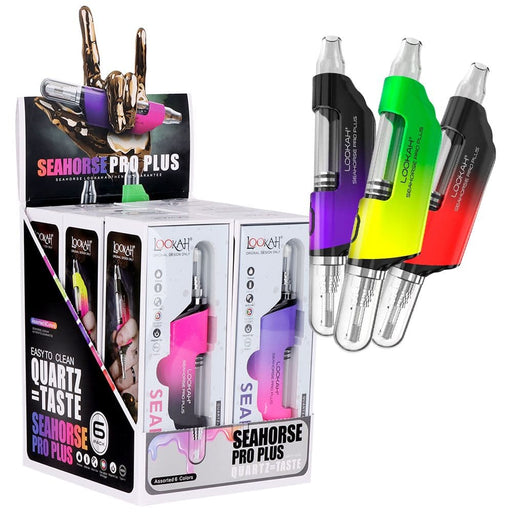 6CT DISPLAY - Lookah Seahorse PRO Plus Electric Dab Pen Ombre - 650mAh / Assorted Colors - Toker Supply