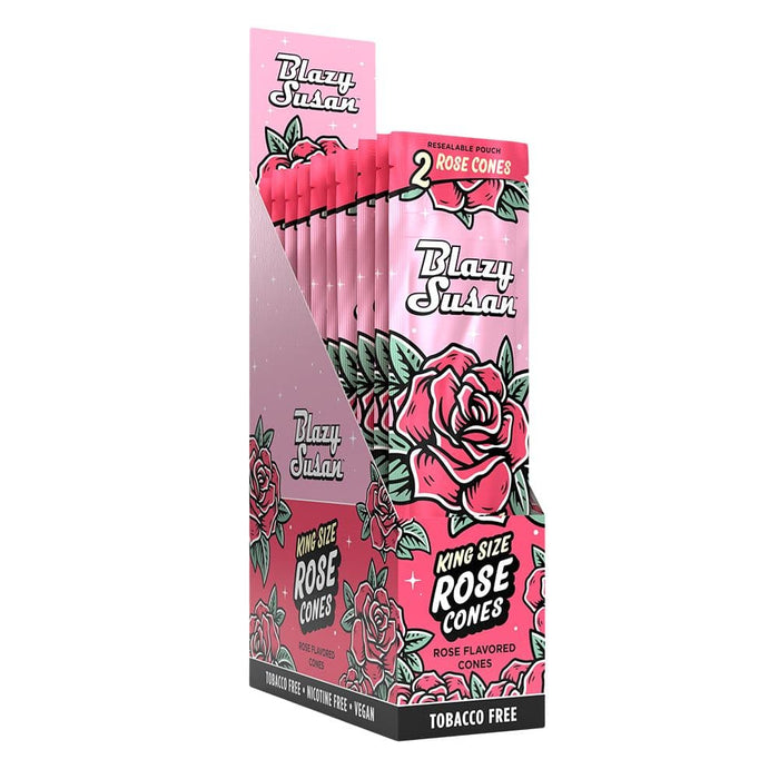 10CT DISPLAY - Blazy Susan Rose Cones - 2PK - Toker Supply