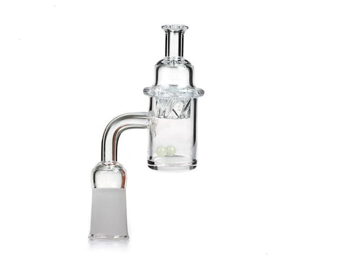 14MM Female Quartz Banger Nail w/ Helix Function Cap & Glow Terp Pearls - Toker Supply
