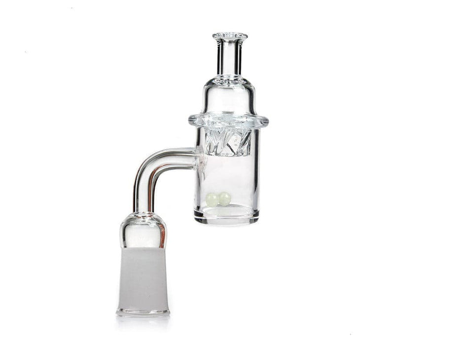14MM Female Quartz Banger Nail w/ Helix Function Cap & Glow Terp Pearls - Toker Supply
