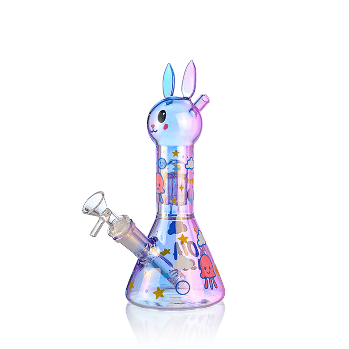 Cute Bunny Beaker Bong with Tree Perc | Croia Glass - Toker Supply