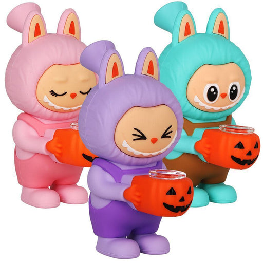 3CT BUNDLE - Halloween Funny Animal Silicone Water Pipe - 6" / Assorted Colors - Toker Supply
