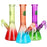 3CT BUNDLE - SeshGear Straight Neck Ombre Beaker Glass Water Pipe - 10" / 14mm F / Assorted Colors - Toker Supply