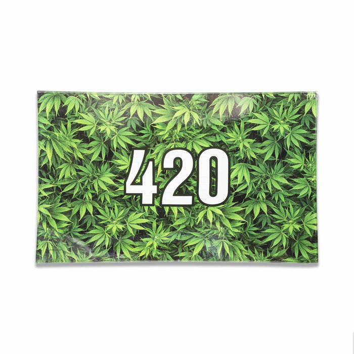 420 Green Glass Rollin'  Tray - Toker Supply