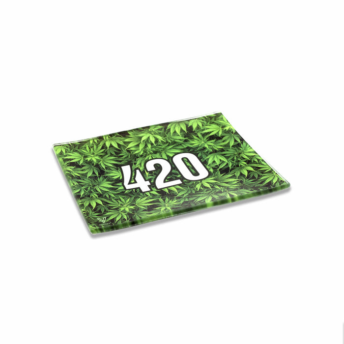 420 Green Glass Rollin'  Tray - Toker Supply