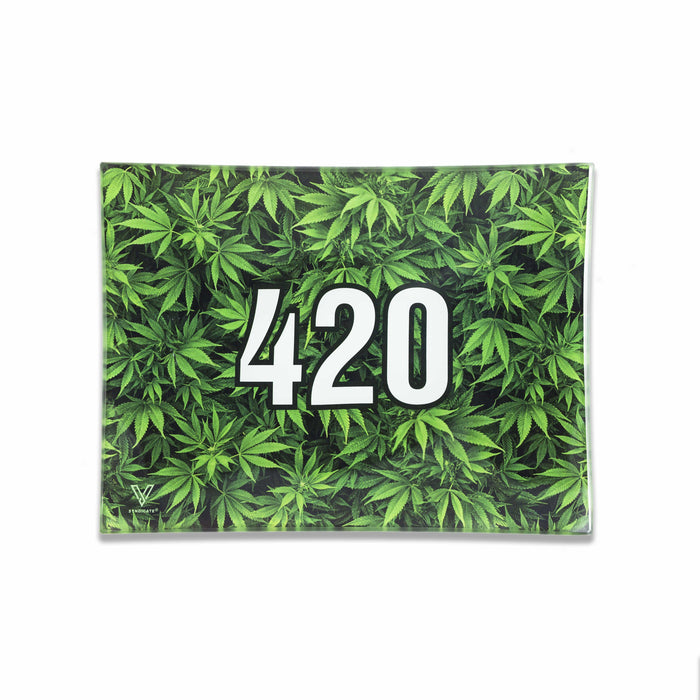 420 Green Glass Rollin'  Tray - Toker Supply