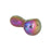 4CT BUNDLE - Hiya Cat Electroplated Etched Glass Spoon Pipe - 4" / Assorted Colors - Toker Supply