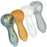 4CT BUNDLE - Hiya Cat Electroplated Etched Glass Spoon Pipe - 4" / Assorted Colors - Toker Supply
