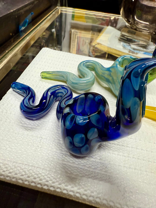 5” COBRA Tobacco Dry Herb Hand Pipe Borosilicate Glass - Colors May Vary - Toker Supply
