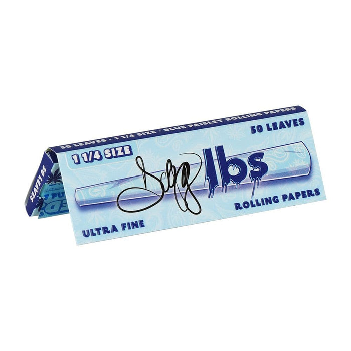 50CT DISPLAY - Dogg Lbs Blue Paisley Rolling Papers - 1 1/4" / 50pc - Toker Supply