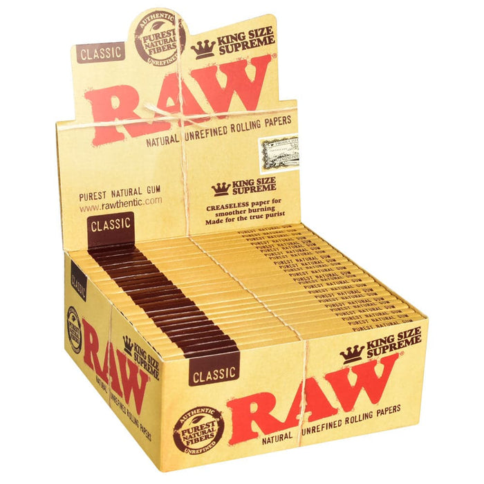 RAW Supreme Natural Rolling Papers | Kingsize - Toker Supply
