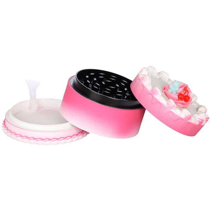 6CT DISPLAY - SeshGear Zinc & Resin Cake Grinder - 3pc / 2.7" / Assorted Styles - Toker Supply