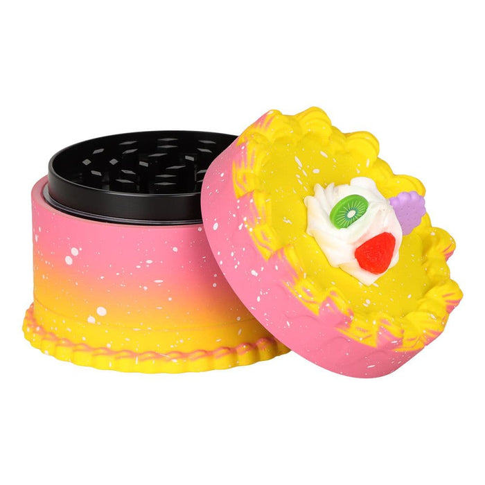 6CT DISPLAY - SeshGear Zinc & Resin Cake Grinder - 3pc / 2.7" / Assorted Styles - Toker Supply