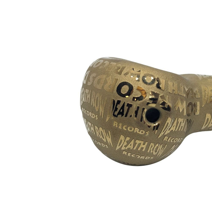 Death Row Records Metallic Etched Glass Spoon Pipe - 4" - Toker Supply