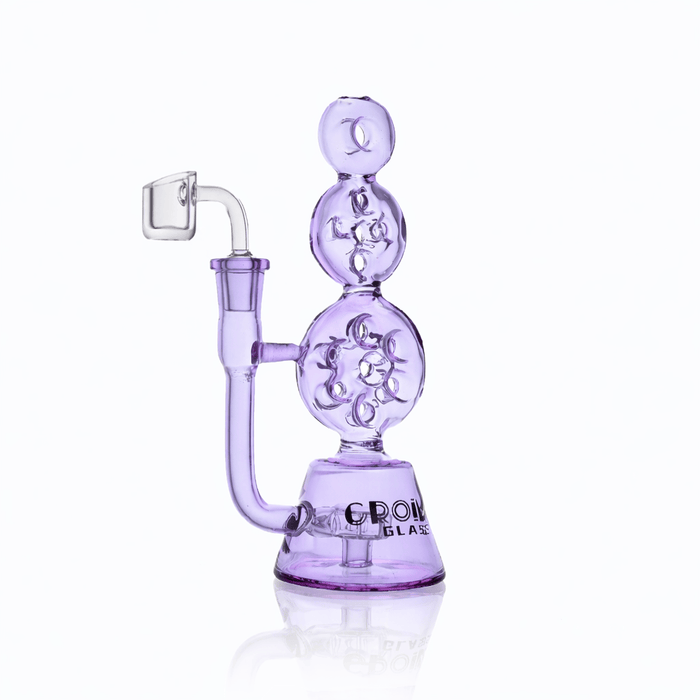 8" Triple Stack Swiss Perc Recycler Dab Rig | Croia Glass - Toker Supply