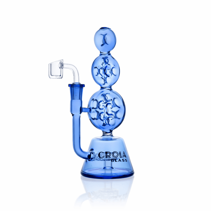 8" Triple Stack Swiss Perc Recycler Dab Rig | Croia Glass - Toker Supply