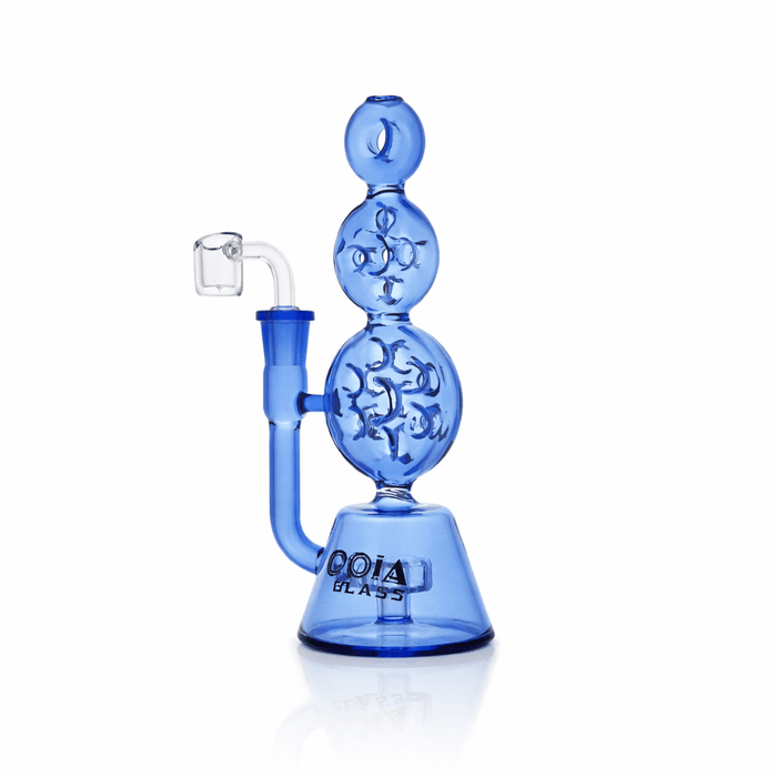 8" Triple Stack Swiss Perc Recycler Dab Rig | Croia Glass - Toker Supply