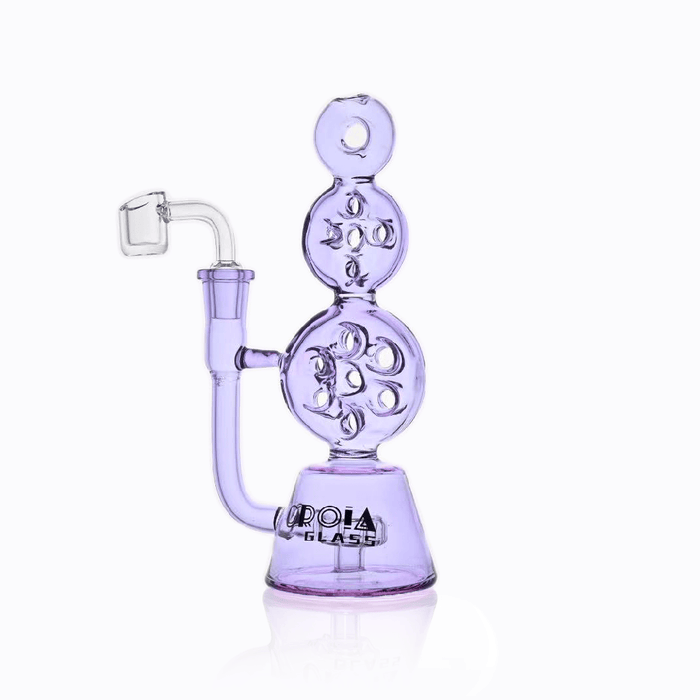 8" Triple Stack Swiss Perc Recycler Dab Rig | Croia Glass - Toker Supply