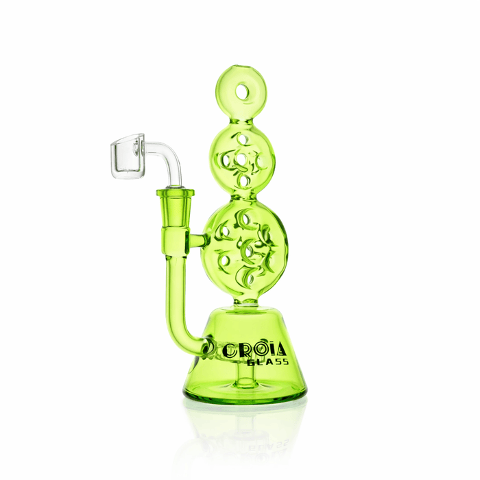 8" Triple Stack Swiss Perc Recycler Dab Rig | Croia Glass - Toker Supply