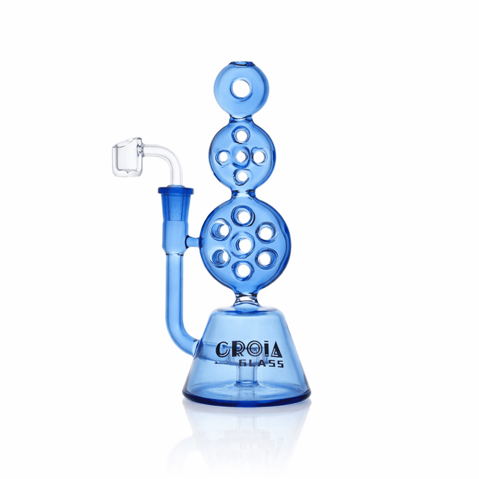8" Triple Stack Swiss Perc Recycler Dab Rig | Croia Glass - Toker Supply