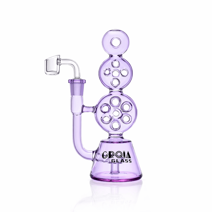 8" Triple Stack Swiss Perc Recycler Dab Rig | Croia Glass - Toker Supply