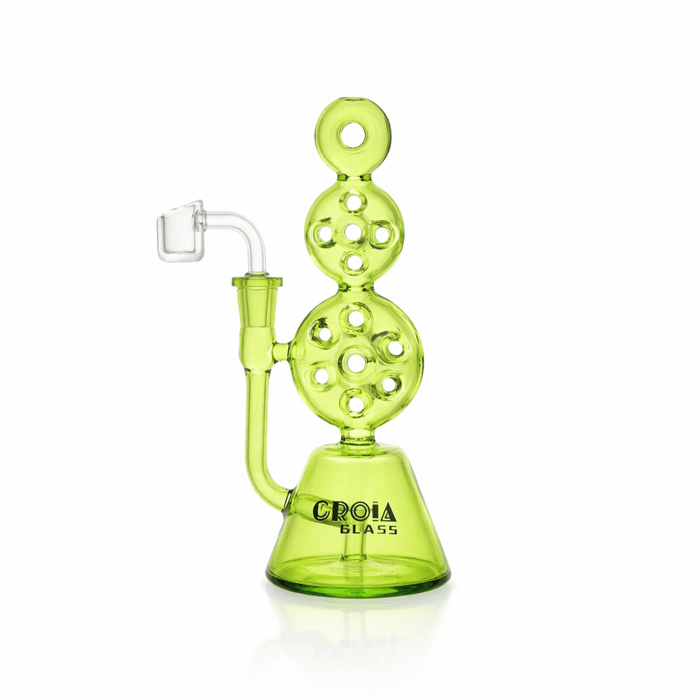 8" Triple Stack Swiss Perc Recycler Dab Rig | Croia Glass - Toker Supply