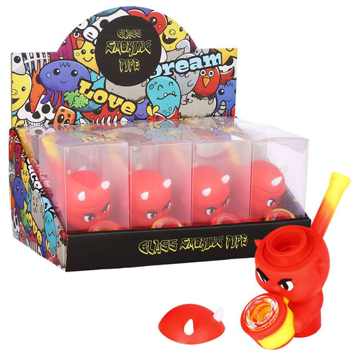 8CT DISPLAY - Little Devil Secret Stash Silicone Hand Pipe - 4" - Toker Supply