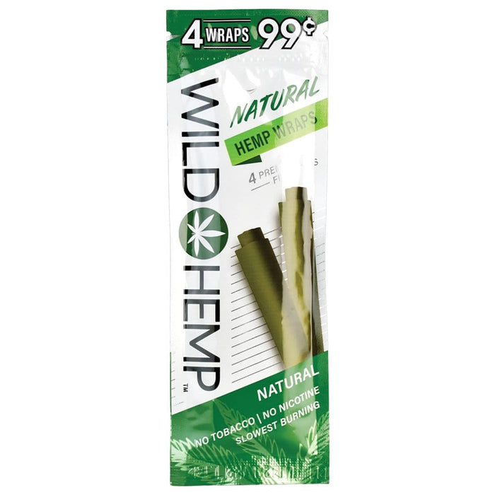 Wild Hemp Hemp Wraps | 4pc | 20pk Display - Toker Supply