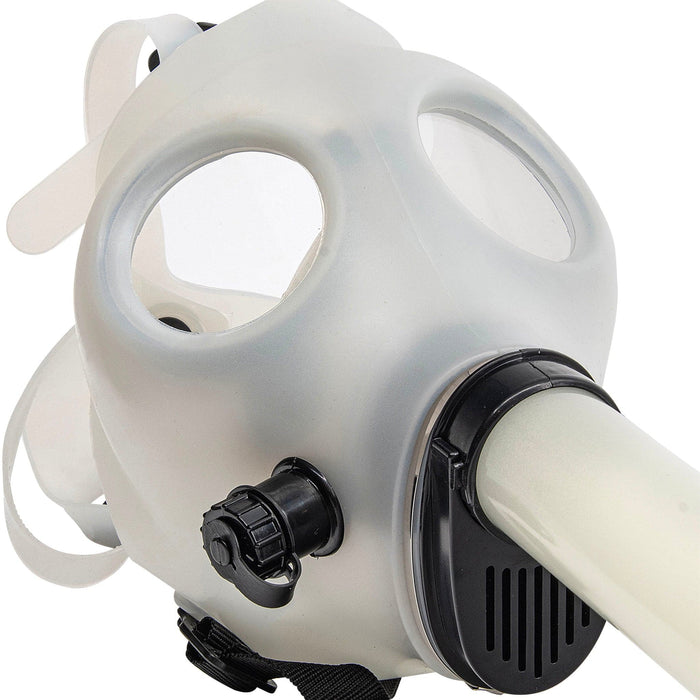 Acrylic Glow In The Dark Curved Steamroller Tube Gas Mask - Toker Supply
