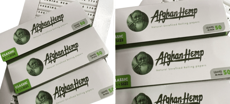 Afghan Hemp All Natural Rolling Papers 1 1/4 Size  (4 Pack) - Toker Supply