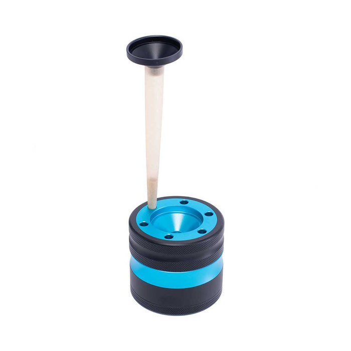 ALUMINIUM GRINDER W/ CONE HOLDER & FUNNEL - Toker Supply