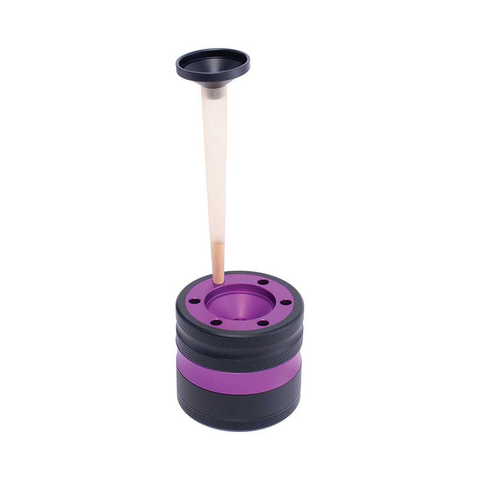 ALUMINIUM GRINDER W/ CONE HOLDER & FUNNEL - Toker Supply