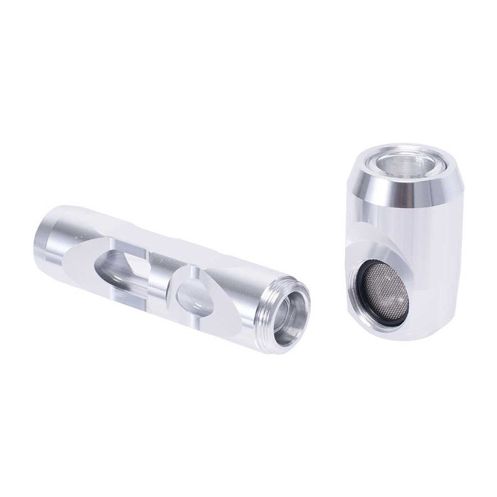 ALUMINUM GLASS SMOKING PIPE - Toker Supply