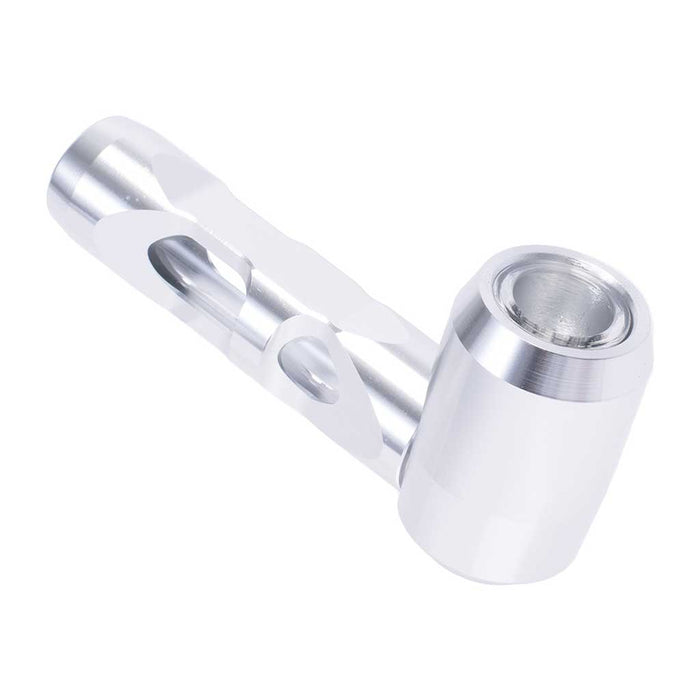 ALUMINUM GLASS SMOKING PIPE - Toker Supply