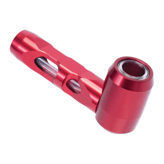 ALUMINUM GLASS SMOKING PIPE - Toker Supply