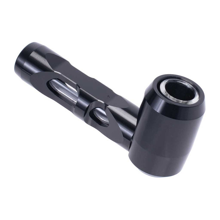 ALUMINUM GLASS SMOKING PIPE - Toker Supply