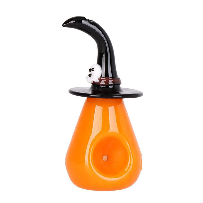 Behold The Pumpkin Witch Glass Hand Pipe - 3.75" - Toker Supply